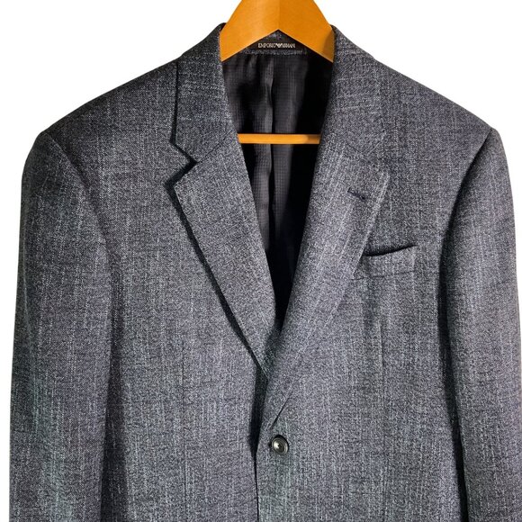 Emporio Armani G Line Mens Suit Blazer Jacket Sz 52 Gray Wool Blend Classic - Picture 2 of 9